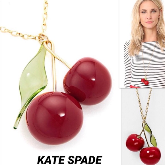 KATE SPADE MA CHERIE CHERRY PENDANT NECKLACE - Picture 2 of 8
